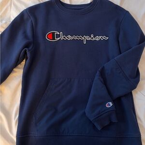 Champion Men's Navy Crewneck Sweatshirt